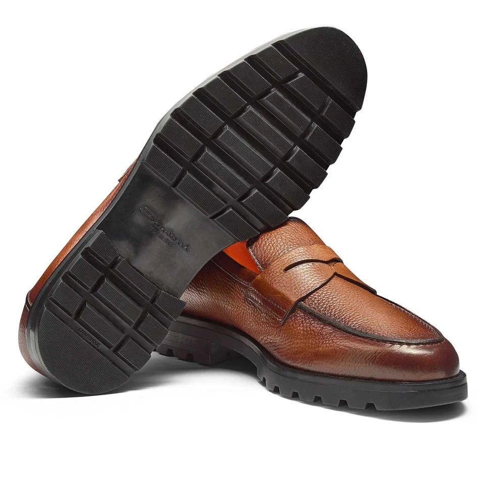 SANTONI MOCASSIN ROCK LUGSOLE ( Like New )