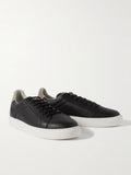 BRUNELLO CUCINELLI Suede-Trimmed Full-Grain Leather Sneakers